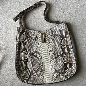Snakeskin Patterned Shoulder Bag